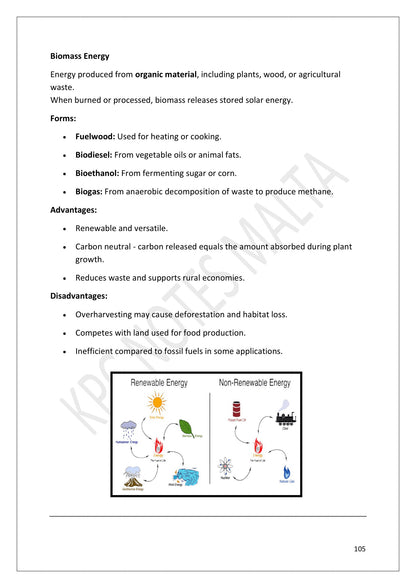 Earth and Management of Resources: biomass energy, forms and trade-offs (page 105)