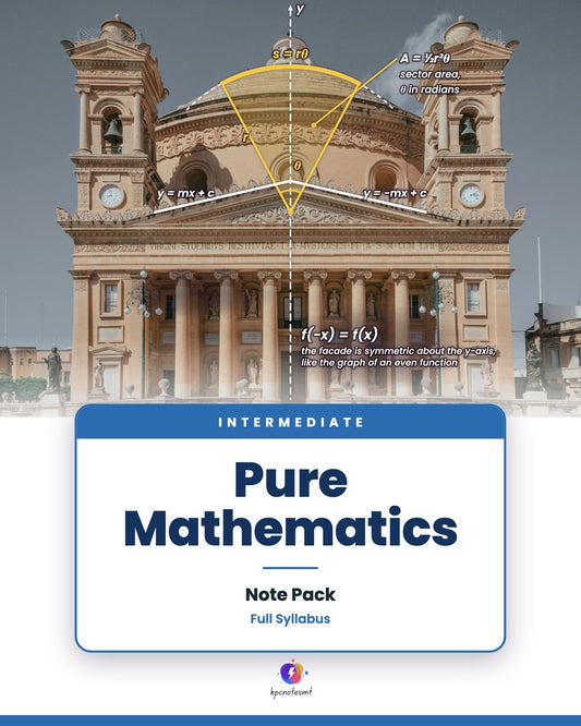 Intermediate Pure Maths Full Syllabus Note Pack by KPC Notes Malta