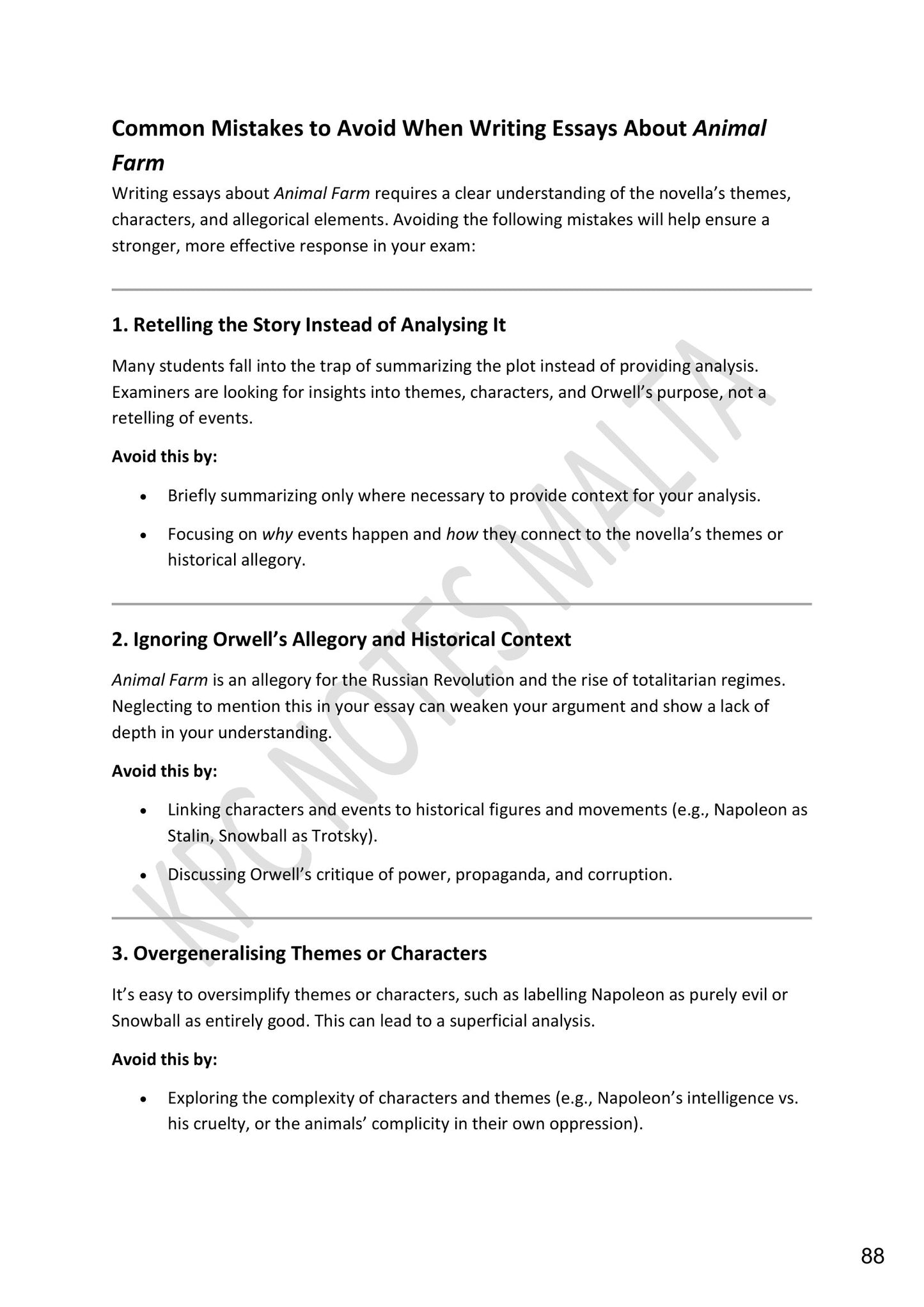 Common Mistakes: the essay traps to avoid in the exam (page 88)