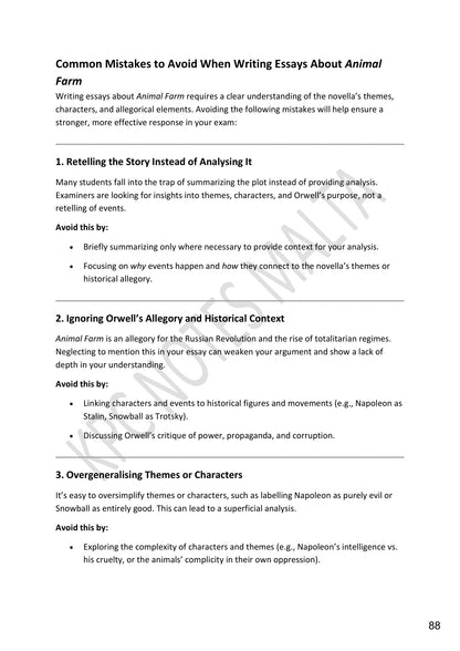 Common Mistakes: the essay traps to avoid in the exam (page 88)