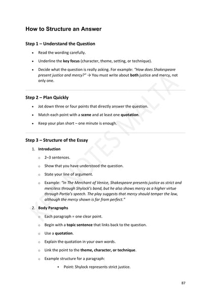 How to Structure an Answer: the step-by-step essay method (page 87)
