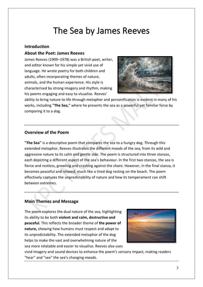 The Sea: context and background on James Reeves (page 3)