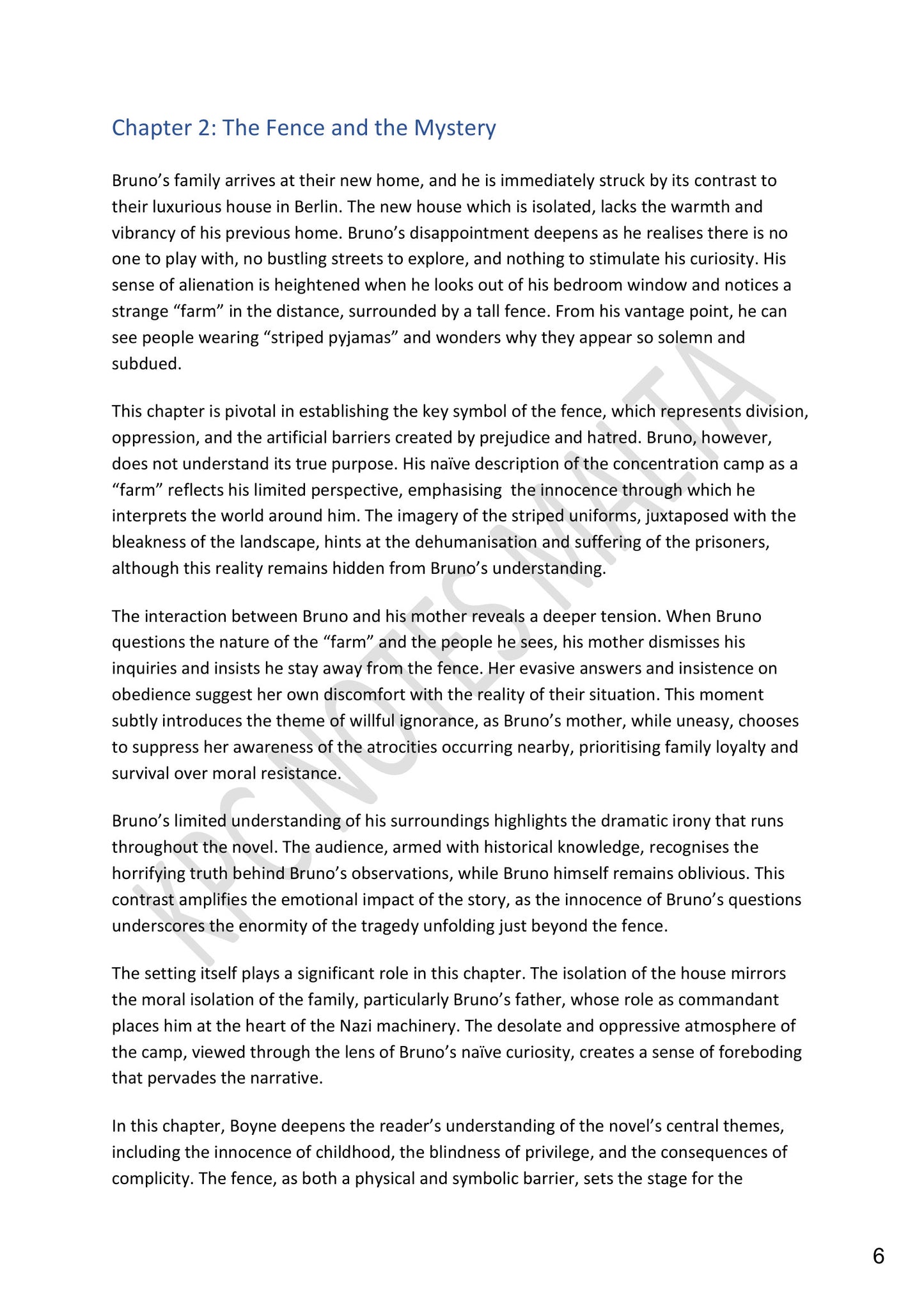 Chapter Summaries: Chapter 2, the fence and the mystery (page 6)