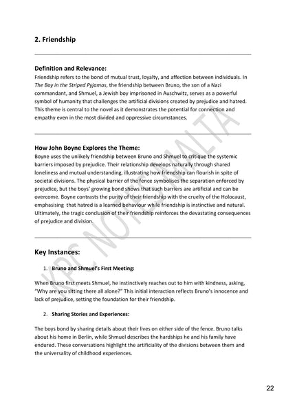 Theme Analysis: friendship across the fence (page 22)