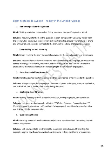 Exam Mistakes: the traps to avoid, each with a fix (page 95)