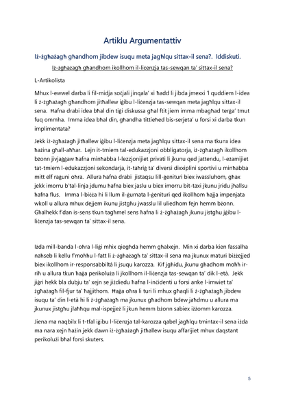 Year 9 | Il-Malti - Noti, Taħriġ u Tweġibiet