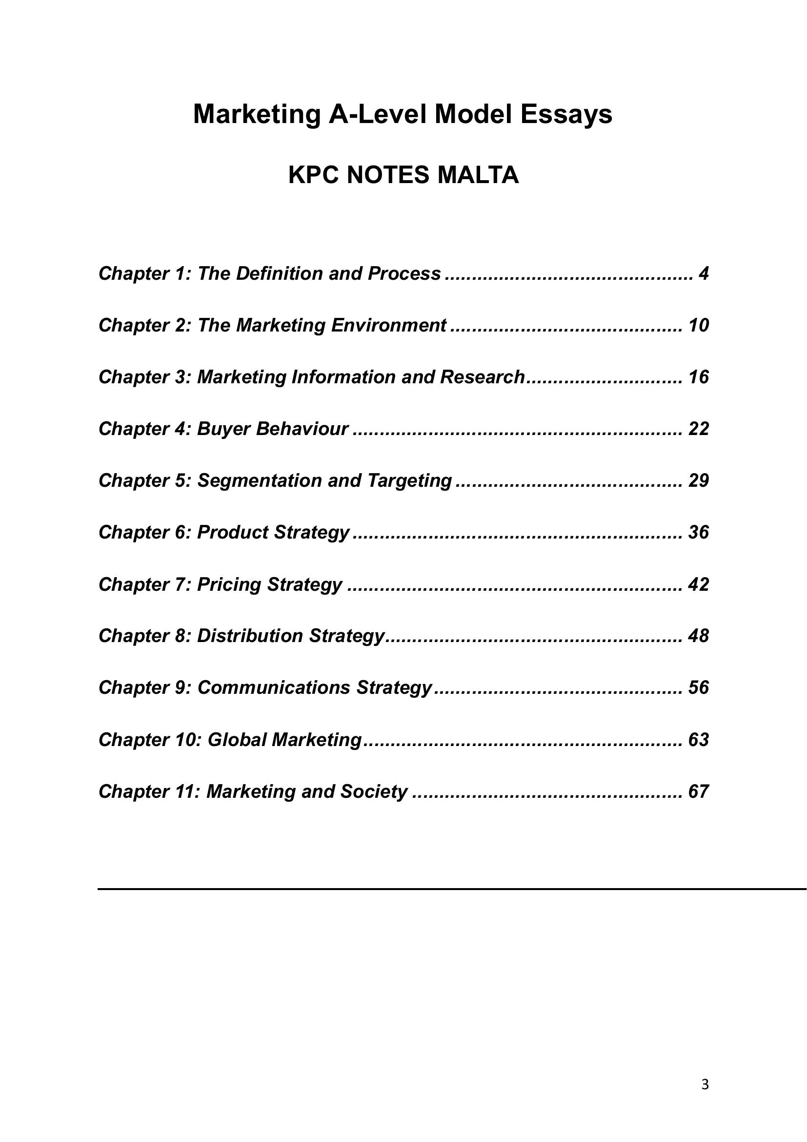 Contents: model essay pack table of contents (model essays page 3)