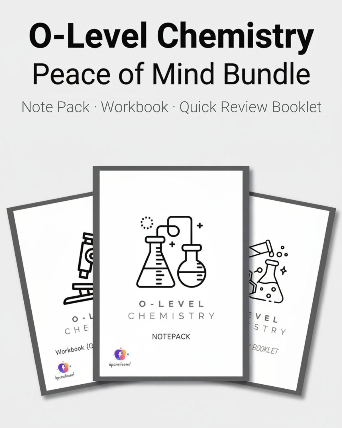 O-Level Chemistry Full Syllabus Bundle by KPC Notes Malta: Note Pack, Workbook and Quick Review Booklet