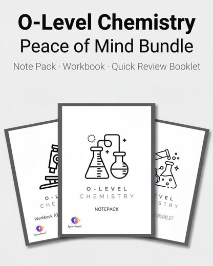 O-Level Chemistry Full Syllabus Bundle by KPC Notes Malta: Note Pack, Workbook and Quick Review Booklet