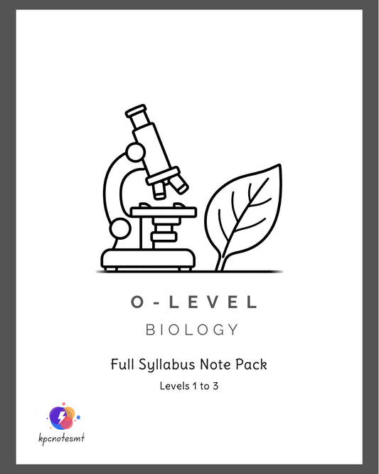 O-Level Biology Full Syllabus Note Pack by KPC Notes Malta