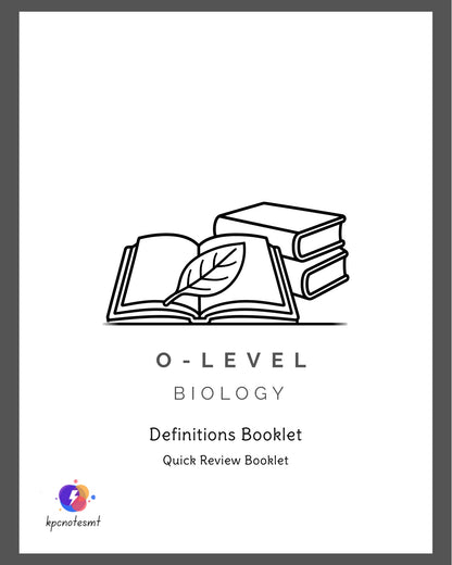 O-Level Biology Quick Review Booklet by KPC Notes Malta