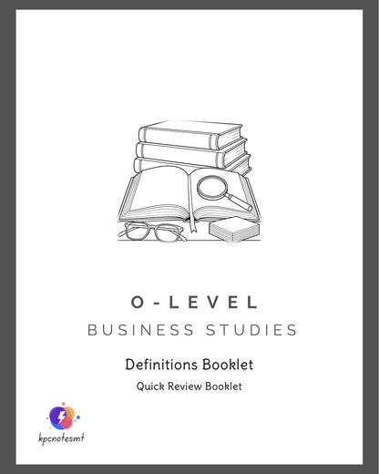 O-Level Business Studies Quick Review Booklet by KPC Notes Malta