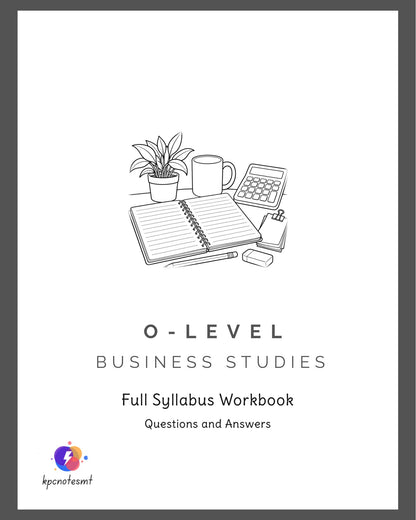 O-Level Business Studies Workbook with model answers by KPC Notes Malta
