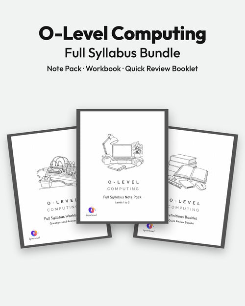 O-Level Computing Full Syllabus Bundle by KPC Notes Malta: Note Pack, Workbook and Quick Review Booklet