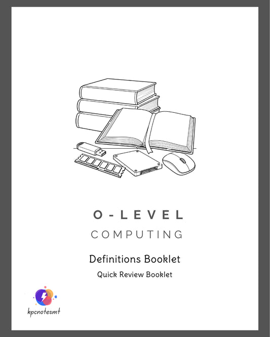 O-Level Computing Quick Review Booklet by KPC Notes Malta