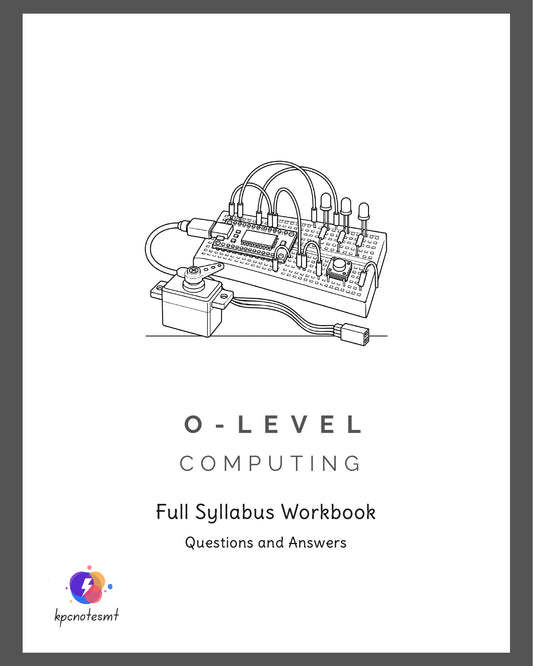 O-Level Computing Workbook with model answers by KPC Notes Malta