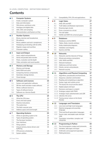Quick Review Booklet: contents, every section on one page (page 2)