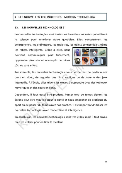 Modern Technology: Les nouvelles technologies, benefits and cautions (page 18)