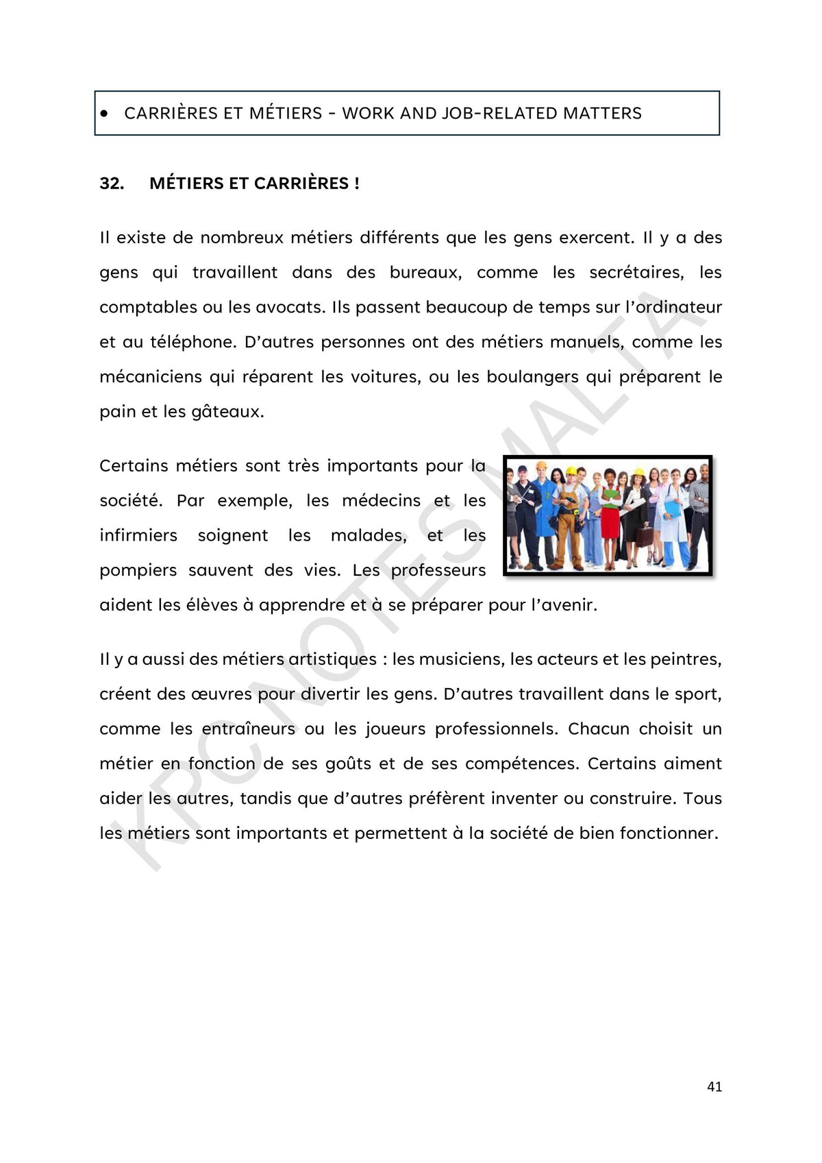 Work and Jobs: Carrieres et metiers, the world of work (page 41)