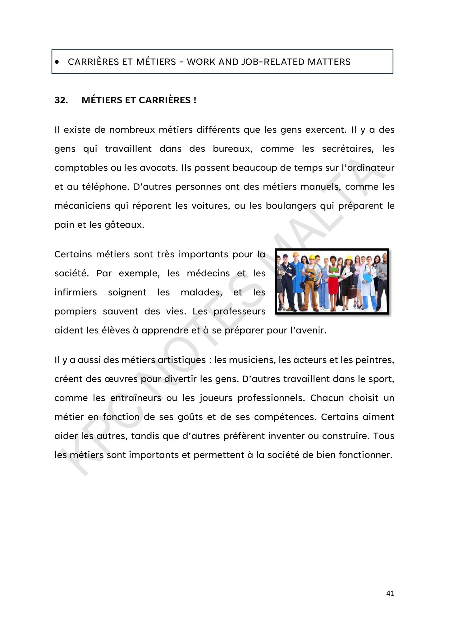 Work and Jobs: Carrieres et metiers, the world of work (page 41)