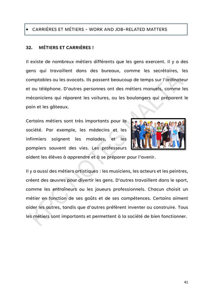 Work and Jobs: Carrieres et metiers, the world of work (page 41)