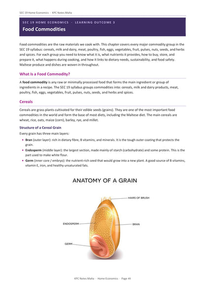 Food Commodities: the raw materials we cook with (page 49)