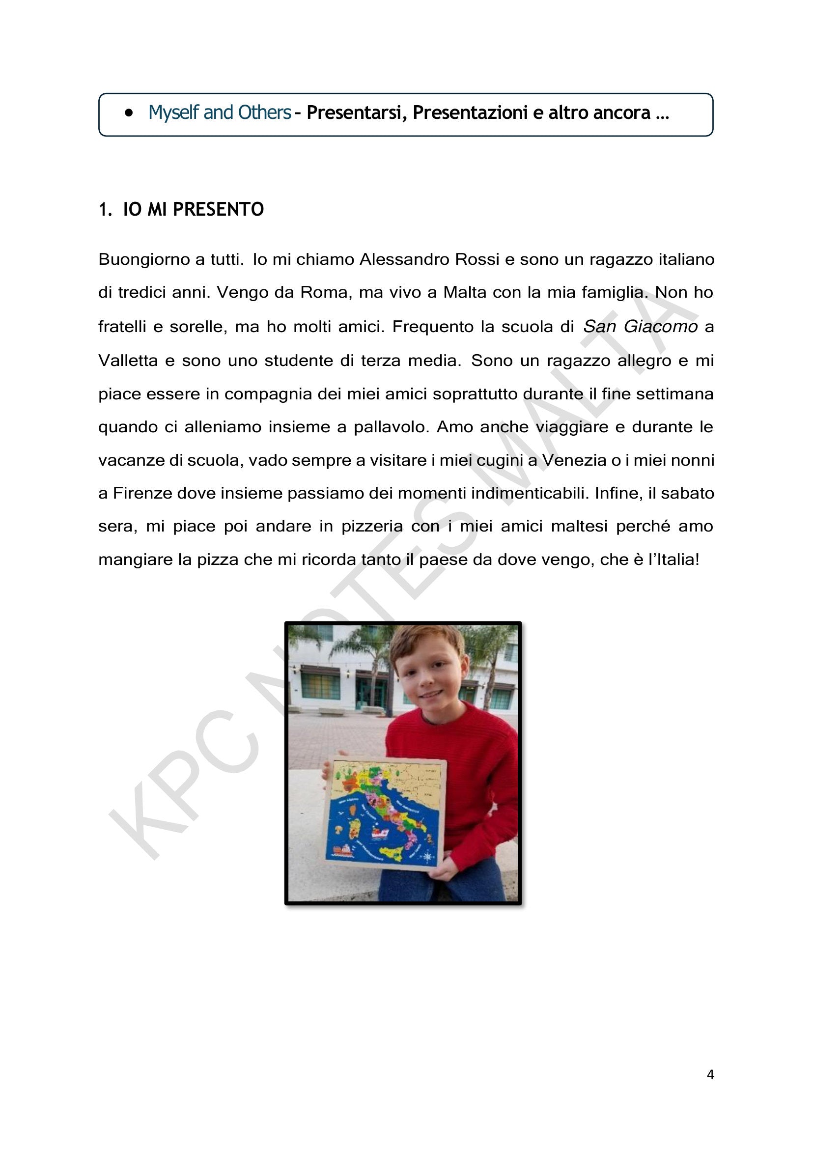 Myself and Others: Io mi presento, a model self-introduction (page 4)