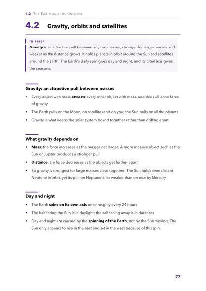 The Earth and the Universe: gravity, orbits and what causes day and night (page 77)