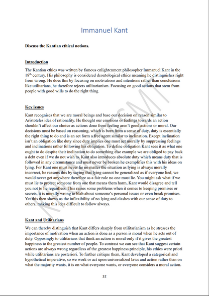 Philosophy Intermediate Model Essays