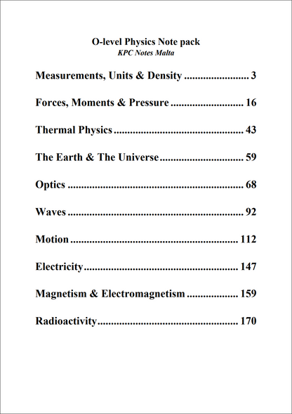 O-level Physics Notes & Model answers Workbook