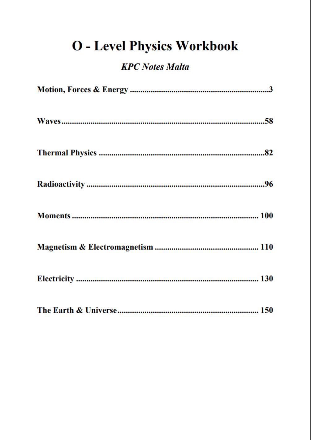 O-level Physics Model answers Workbook │ 𝗨𝗽𝗱𝗮𝘁𝗲𝗱