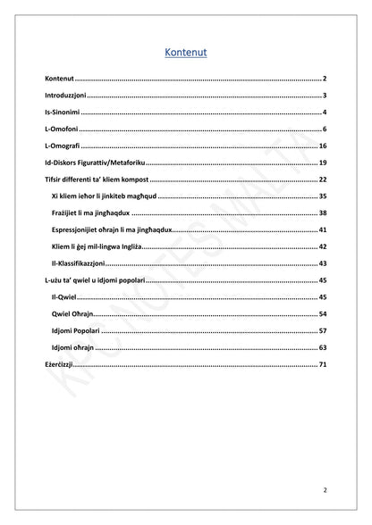 Is-Semantika: kontenut tal-pakkett (paġna 2)