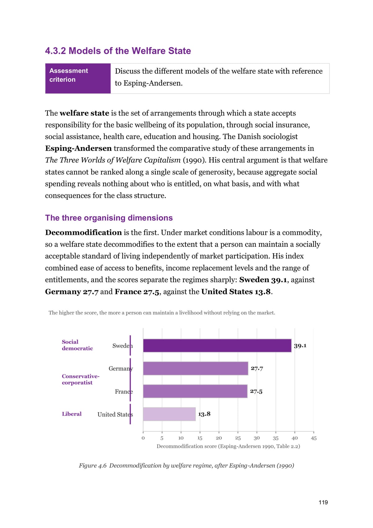 Poverty, Social Exclusion and Welfare: Esping-Andersen's three welfare regimes (page 119)