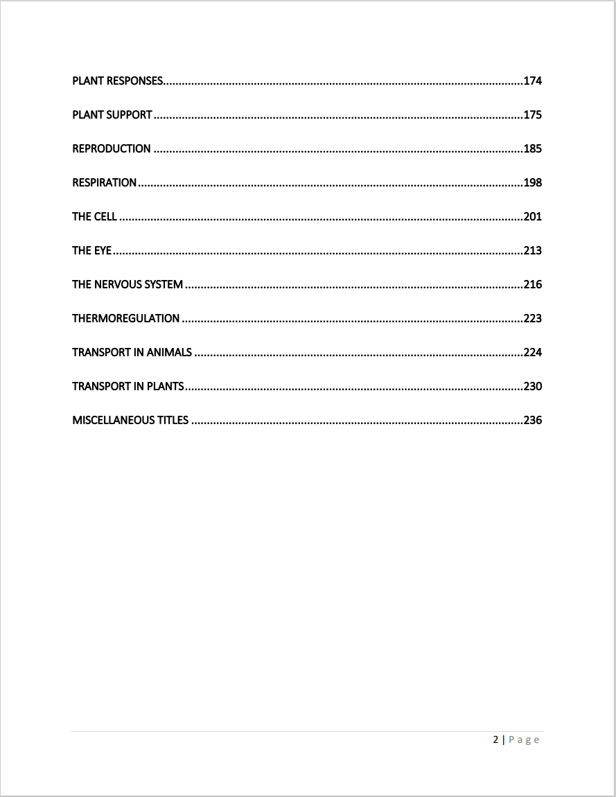 Biology A-Level Model essays