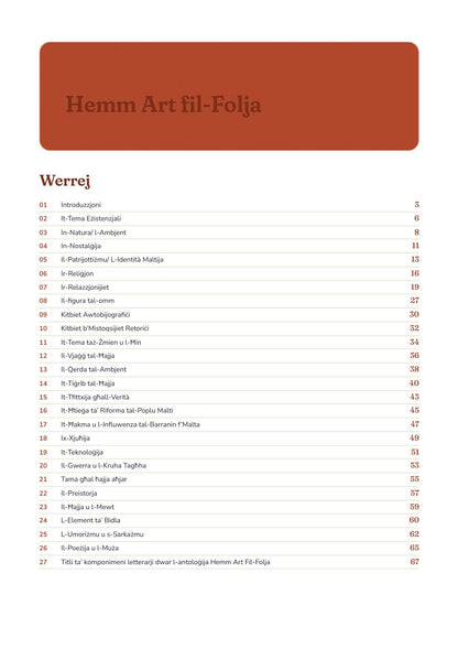 Hemm Art Fil-Folja, Komponimenti: werrej tal-25 tema (paġna 2)