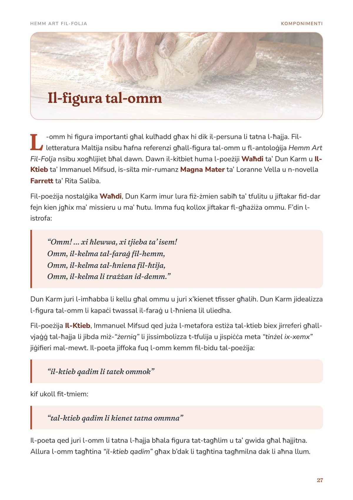 Komponimenti: il-figura tal-omm (paġna 27)