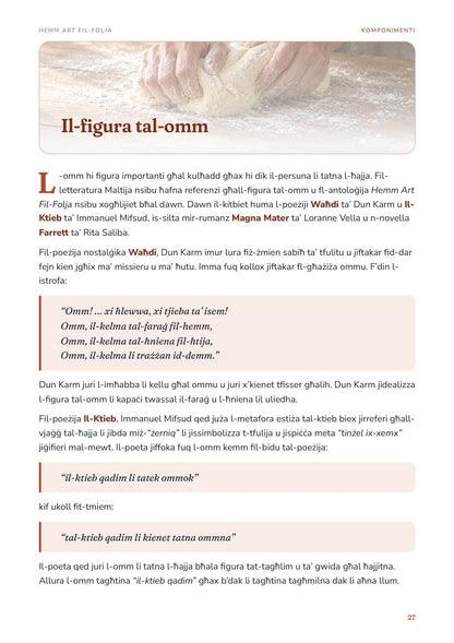 Hemm Art Fil-Folja, Komponimenti: il-figura tal-omm (paġna 27)