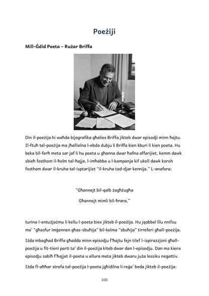 Hemm Art fil-Folja: analiżi tal-poeżija Mill-Ġdid Poeta ta' Rużar Briffa (paġna 100)