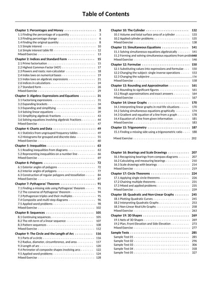 Contents: all 19 chapters and the five sample tests