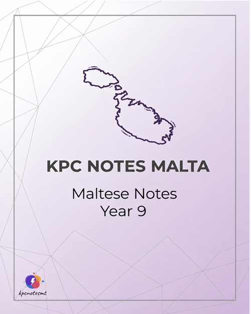 Year 9 Il-Malti – Noti, Taħriġ u Tweġibiet cover