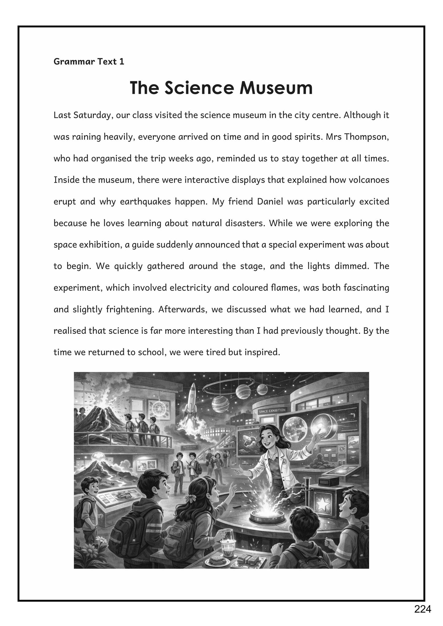 Grammar: the passage the first Grammar Hunt works from (page 224)